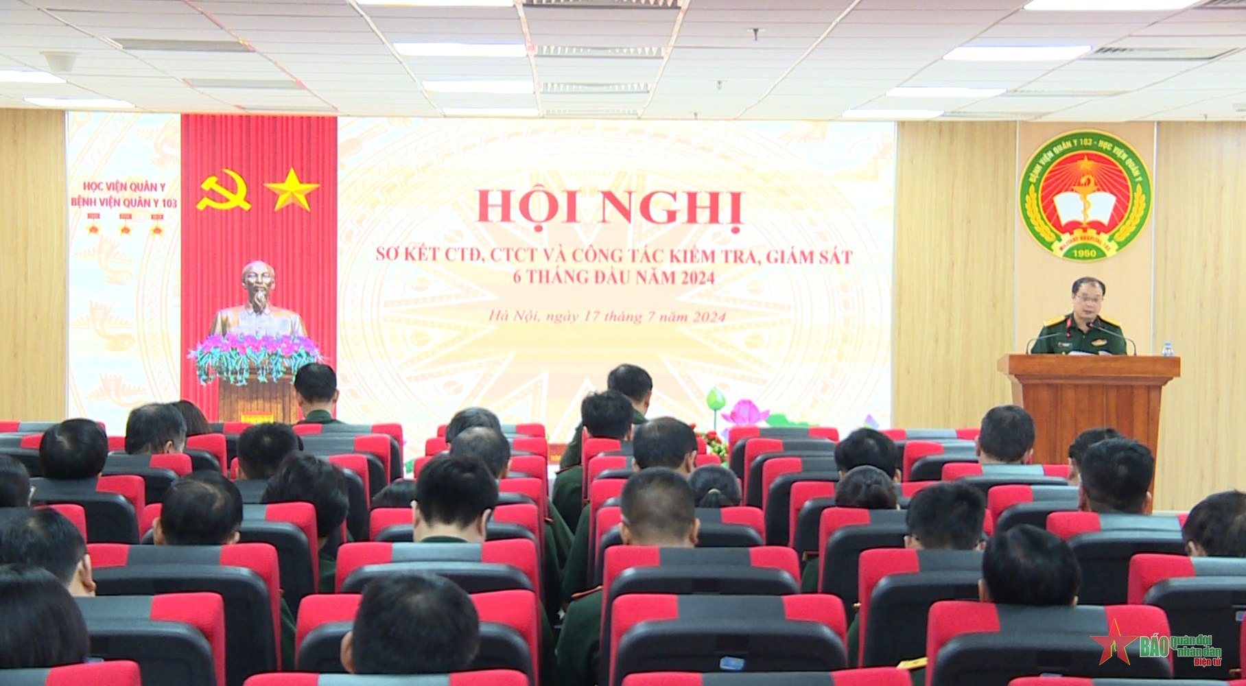 Bệnh viện Quân y 103 sơ kết công tác Đảng, công tác chính trị 6 tháng đầu năm 2024